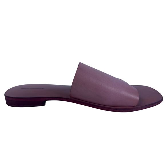 Free People Verona Slide Sandal Square Toe Leather Minimalist Watermelon Sz 39.5 - Picture 7 of 11